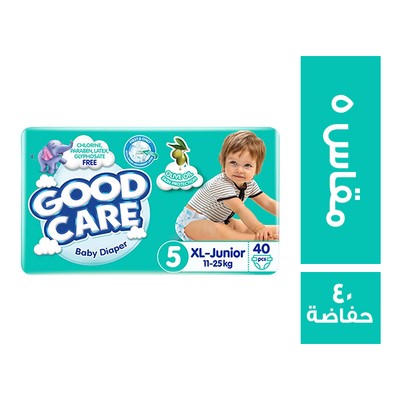 جود كير حفاضات للاطفال جنيور مقاس 5 - 40 حفاضة